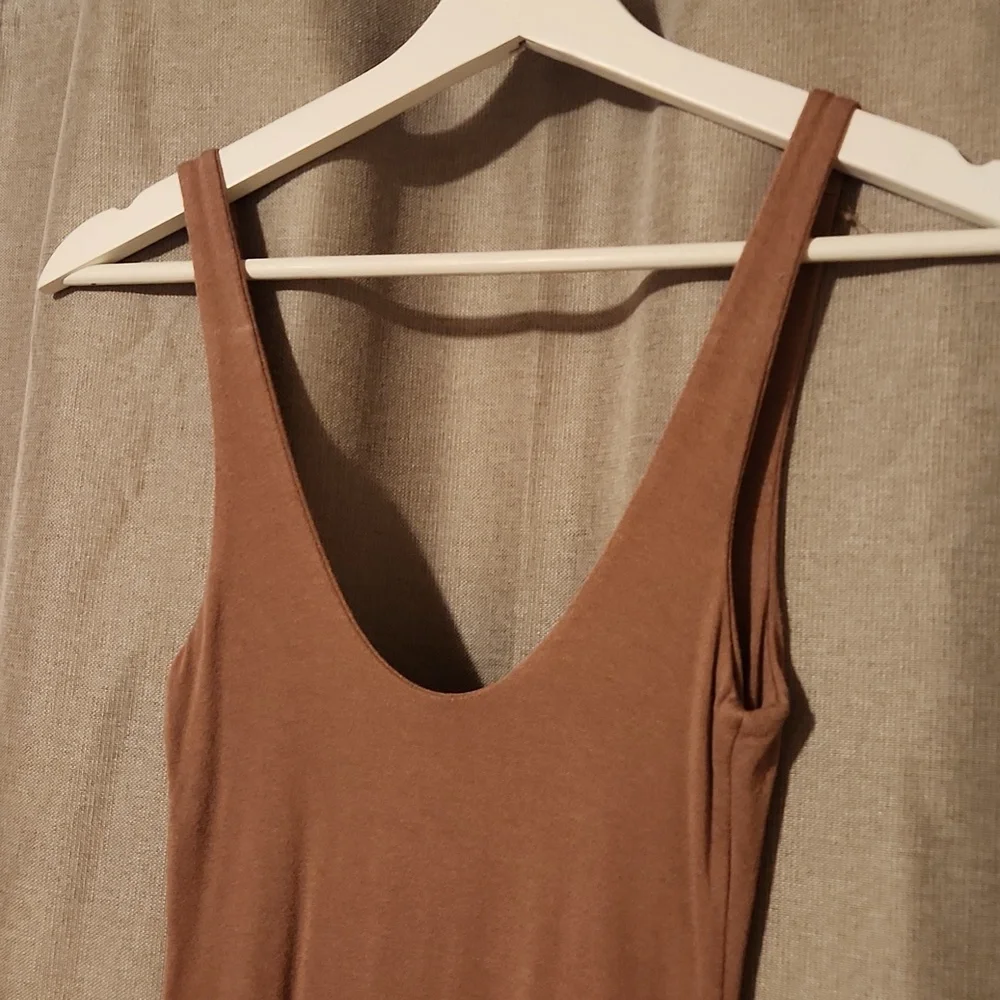 Naked Wardrobe Midi Dress - Mocha Taupe - Picture 2 of 4